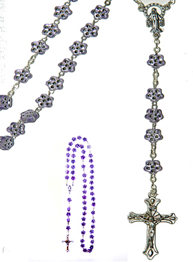 Chapelet Perles Strass Vierge Miraculeuse