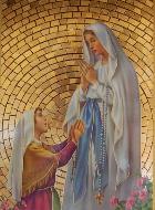 Cadre Or Notre Dame de Lourdes