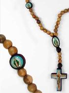 Chapelet en bois Vierge Miraculeuse