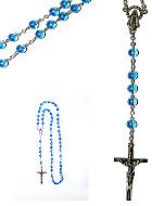 Chapelet Perles bleu ciel
