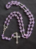 Top Vente Purple Flowers Pearls <br>Rosary