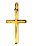 Croix baton plaqu� or