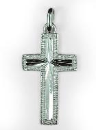 Croix travaill�e plaqu� argent