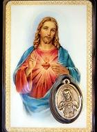 Top Vente M�daille Sacr�-Coeur de J�sus + Pri�re
