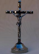 Croix Argent�e socle adh�sif