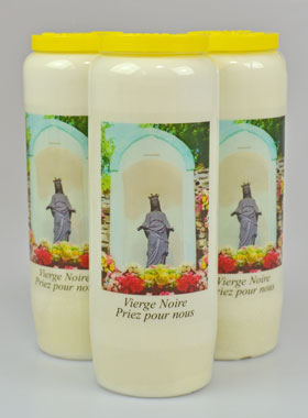 Lot de 3 Bougies de Neuvaine à la Vierge Noire - Ile de la Réunion (pic 1)