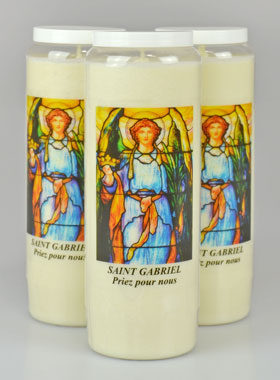 Lot de 3 Bougies de Neuvaine Archange Saint Gabriel (pic 1)