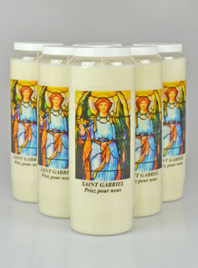 Lot de 6 Bougies de Neuvaine à Saint Gabriel Archange (pic 1)