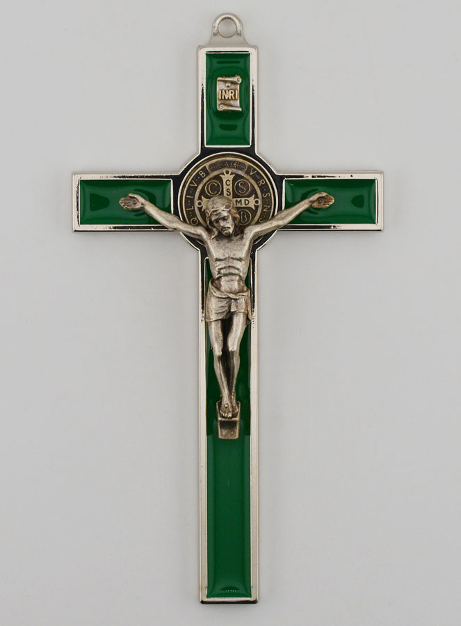 Croix de Saint Benoit - Métal Vert (pic 1)