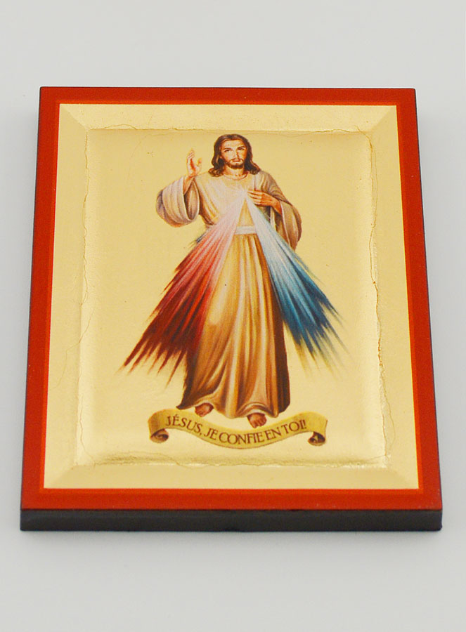 Icône Byzantine du Christ Miséricordieux Peinte à la Main - 8 cm (pic 2)