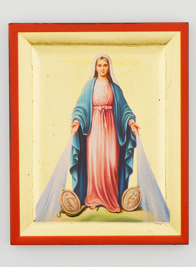 Icône Byzantine Vierge Miraculeuse Peinte à la Main - 8 cm (pic 1)