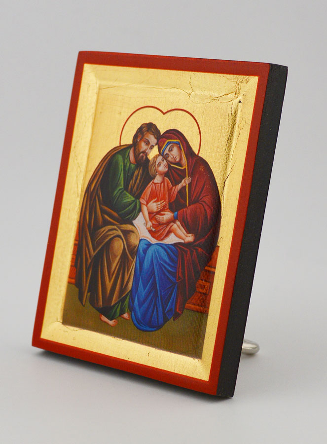 Icône Byzantine Sainte Famille Peinte à la Main - 8 cm (pic 2)