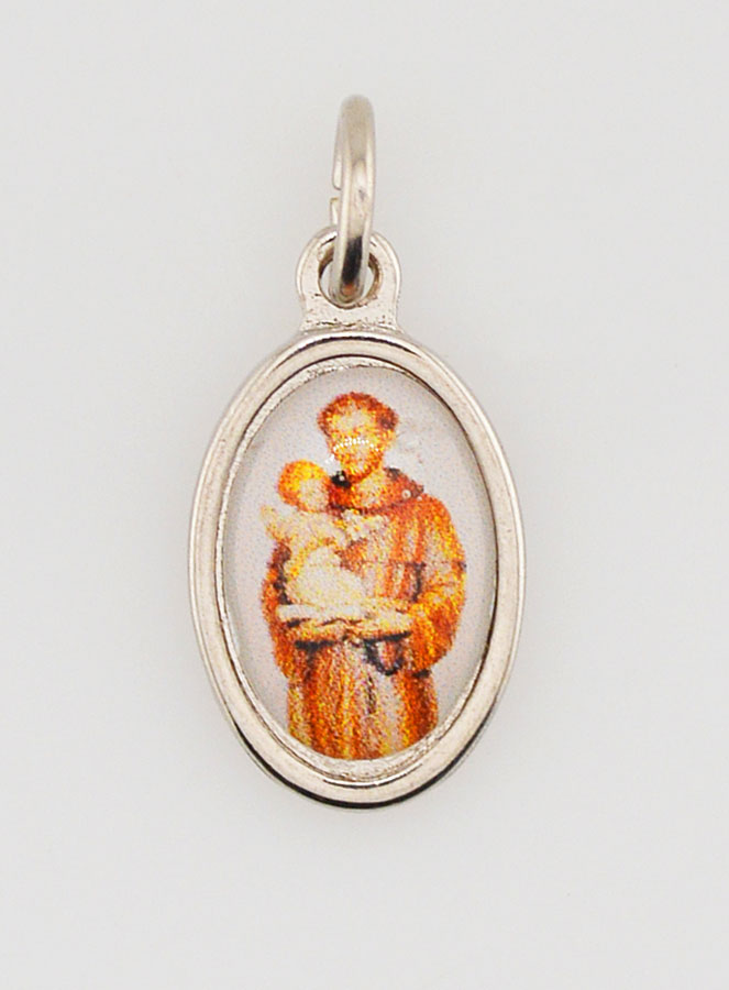 Médaille Saint Antoine de Padoue Argentée - 15mm (pic 1)