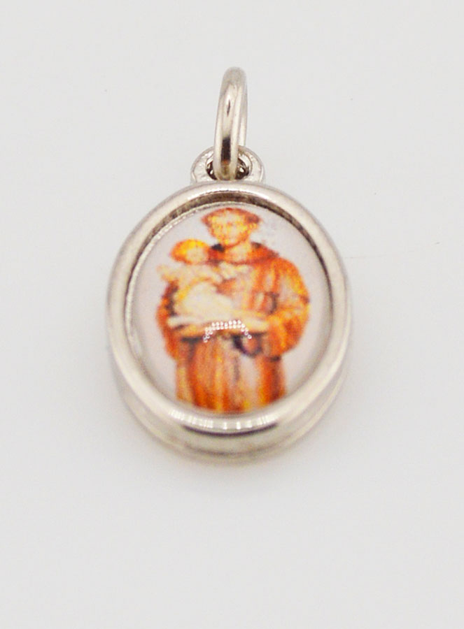 Médaille Saint Antoine de Padoue Argentée - 15mm (pic 2)
