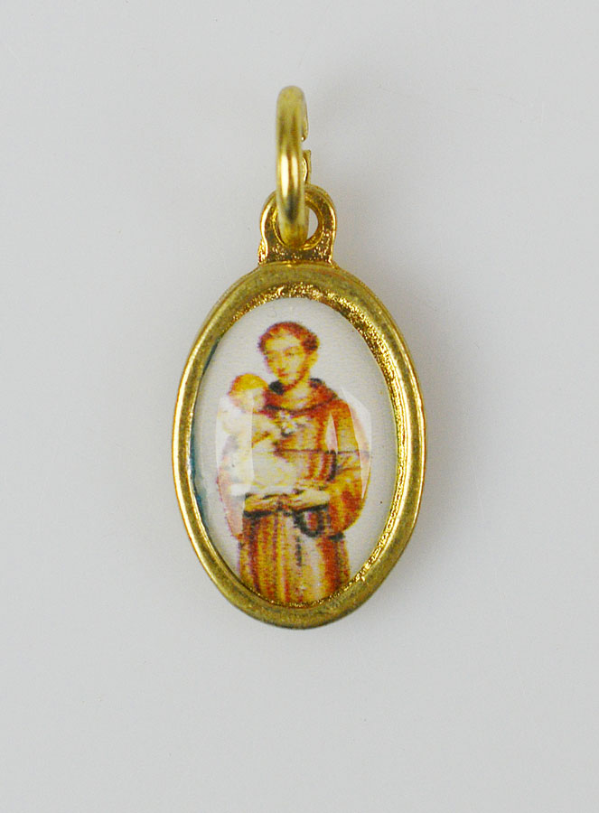 Médaille Saint Antoine de Padoue Dorée - 15mm (pic 1)