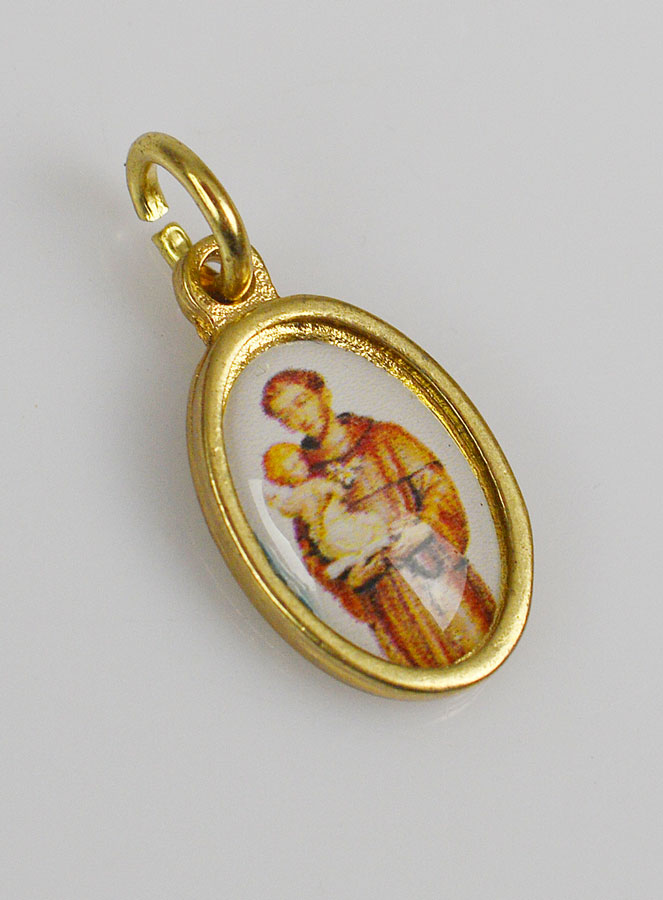 Médaille Saint Antoine de Padoue Dorée - 15mm (pic 3)