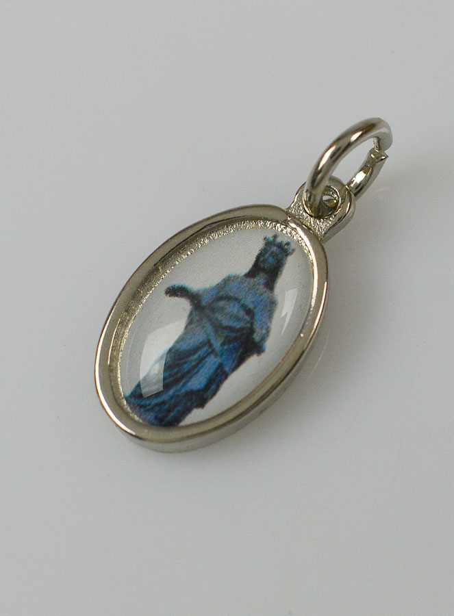 Médaille Notre Dame de la Vierge Noire Argentée - 15mm (pic 2)