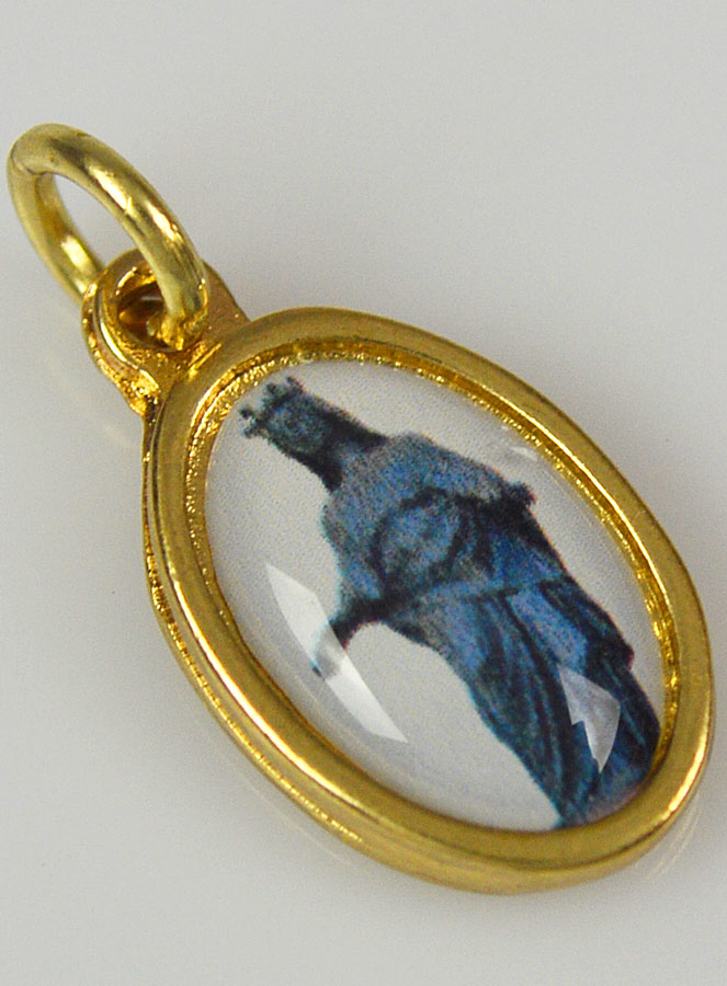 Médaille Notre Dame de la Vierge Noire Dorée - 15mm (pic 4)