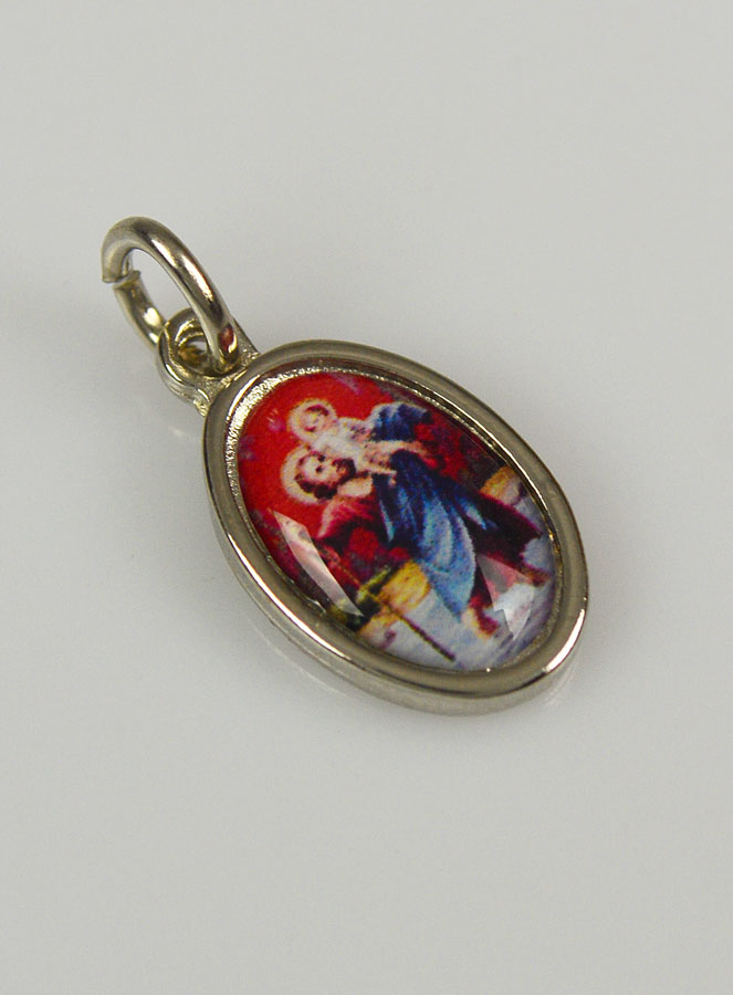 Médaille Saint Christophe Argentée - 15mm (pic 3)