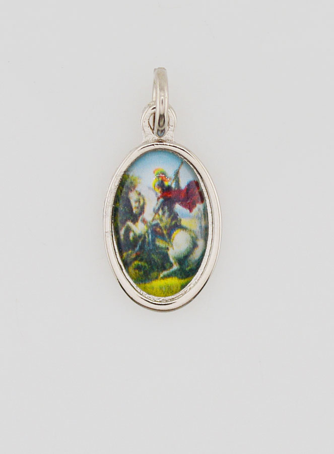 Médaille Saint Georges Argentée - 15mm (pic 1)