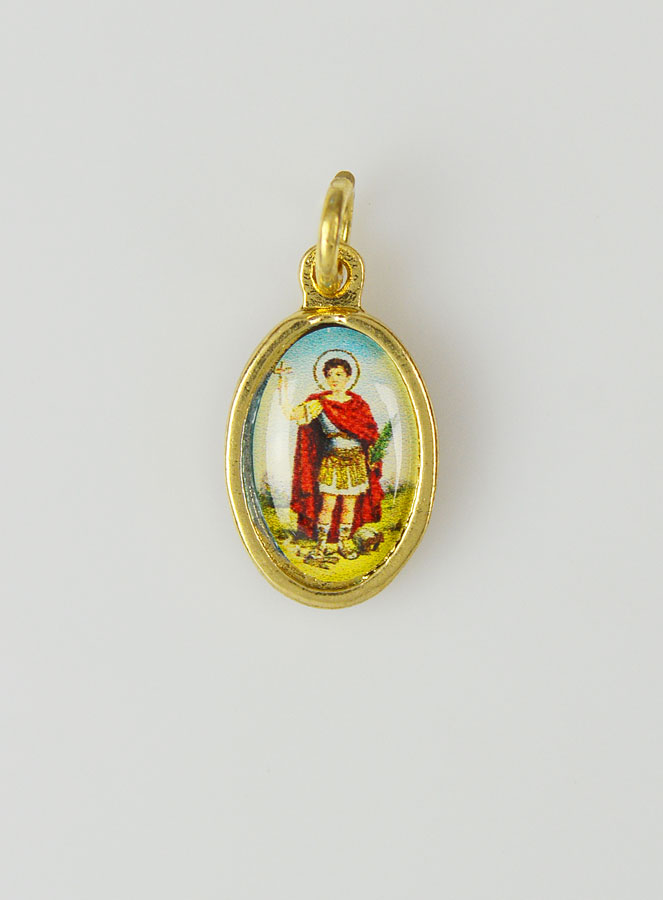 Médaille Saint Expédit Dorée - 15mm (pic 1)