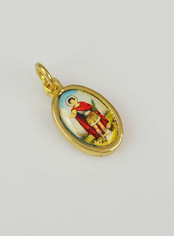 Médaille Saint Expédit Dorée - 15mm (pic 3)