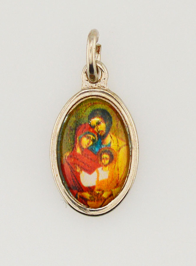 Médaille Sainte Famille de Nazareth Argentée - 15mm (pic 1)
