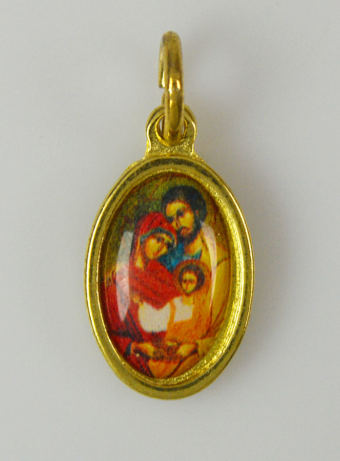Médaille Sainte Famille de Nazareth Dorée - 15mm (pic 1)