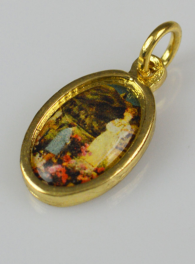 Médaille Notre Dame de la Salette Dorée - 15mm (pic 4)