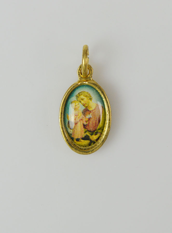 Médaille Saint Joseph Dorée - 15mm (pic 1)
