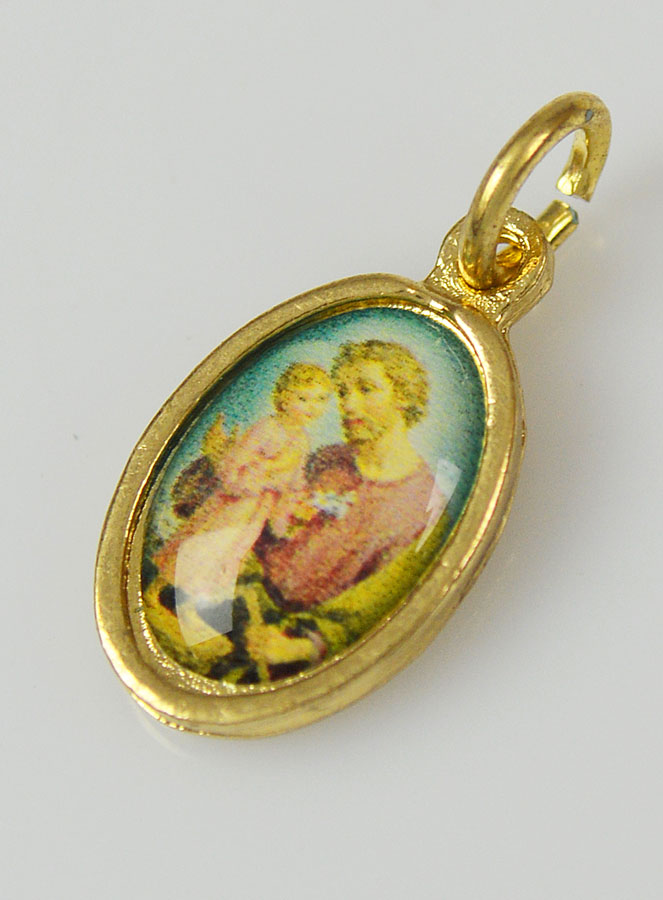 Médaille Saint Joseph Dorée - 15mm (pic 4)