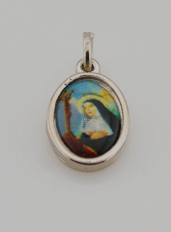 Médaille Sainte Rita de Cascia Argentée - 15mm (pic 2)