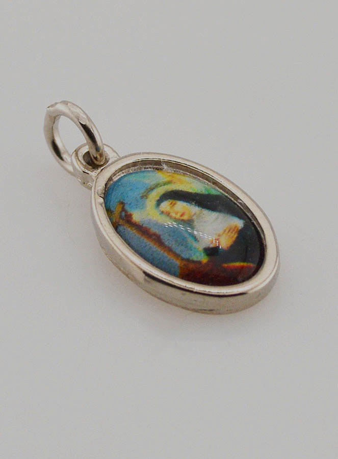 Médaille Sainte Rita de Cascia Argentée - 15mm (pic 3)