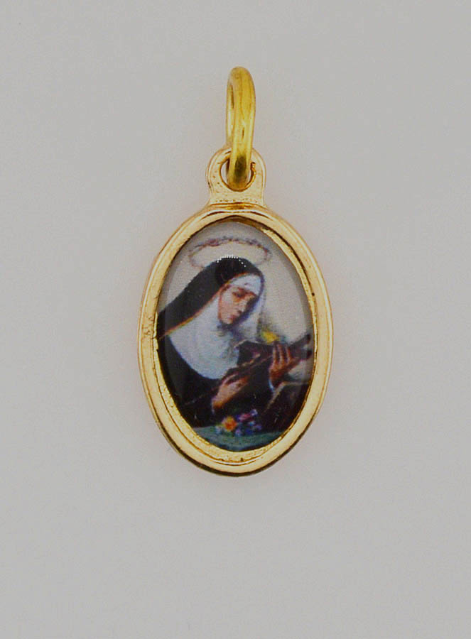 Médaille Sainte Rita de Cascia Dorée - 15mm (pic 1)