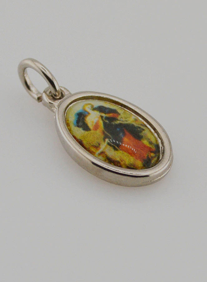 Médaille Vierge Marie qui Défait les Noeuds Argentée - 15mm (pic 3)