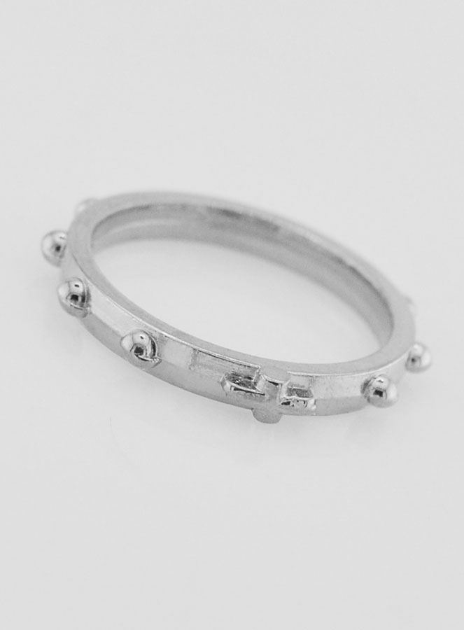 Bague Religieuse Dizainier Argentée - Taille 51 (pic 2)