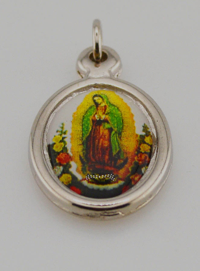 Médaille Notre Dame de Guadalupe Argentée - 25 mm (pic 2)