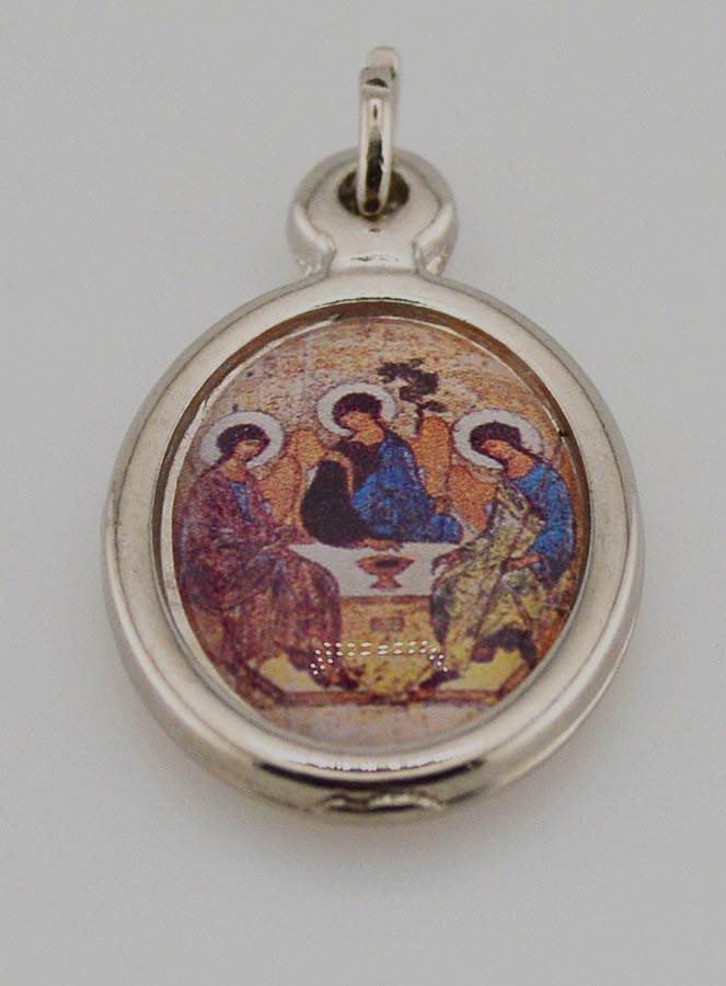 Médaille Sainte Trinité Argentée - 22 mm (pic 2)
