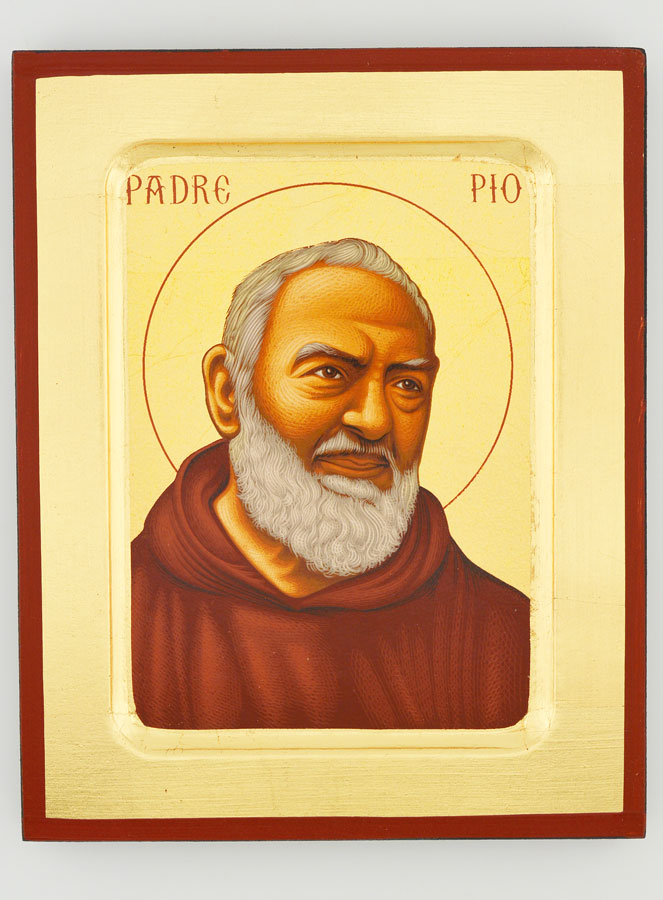 Icône Byzantine Saint Padre Pio - 18 cm (pic 1)