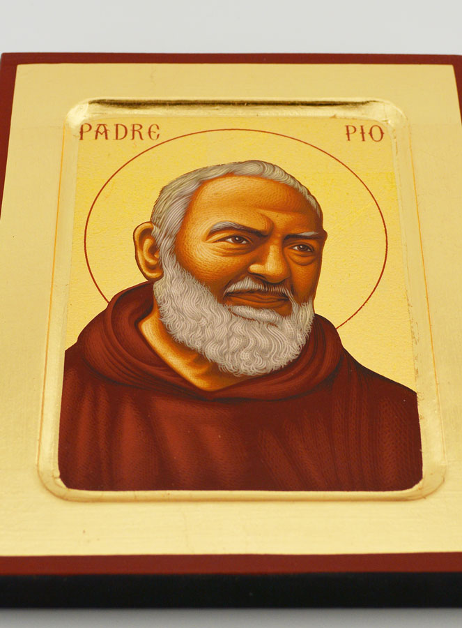 Icône Byzantine Saint Padre Pio - 18 cm (pic 2)