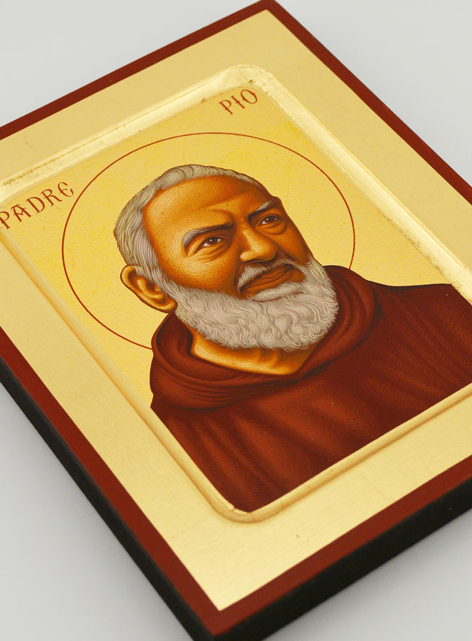 Icône Byzantine Saint Padre Pio - 18 cm (pic 3)