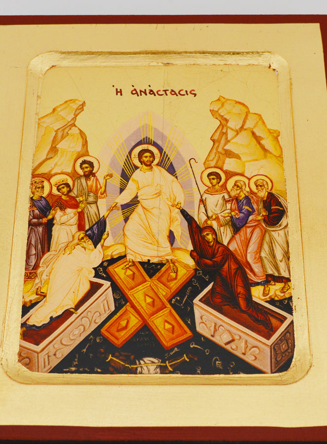 Icône Byzantine de la Résurrection du Christ - 17 cm (pic 2)