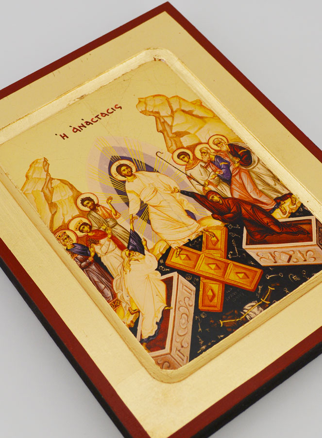 Icône Byzantine de la Résurrection du Christ - 17 cm (pic 3)