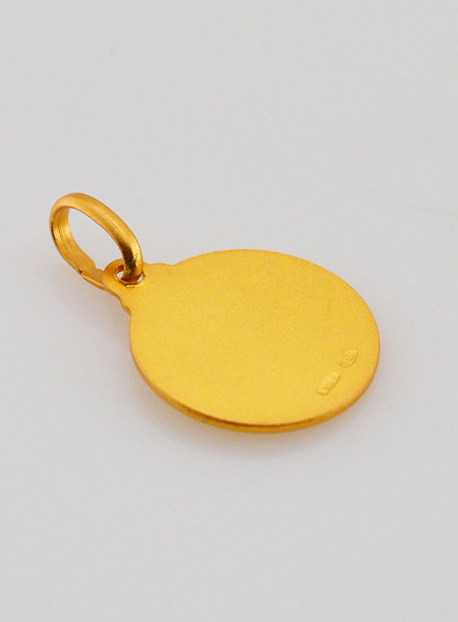 Médaille Vierge Marie au Voile en Plaqué Or - 14mm (pic 4)
