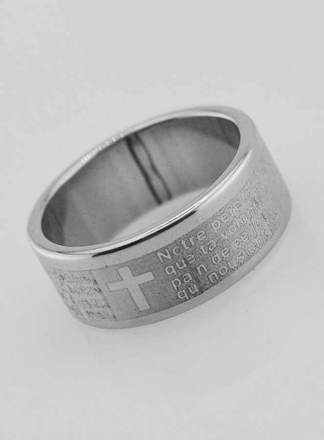 Bague Religieuse Prière du Notre Père Taille 54 (pic 3)