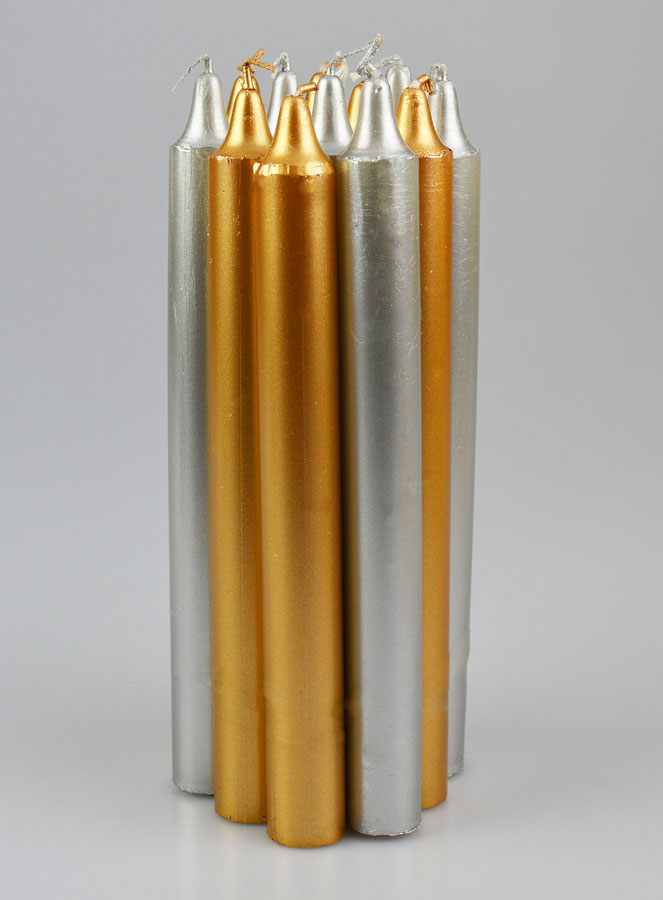 12 Bougies de Noël Or et Argent (pic 1)