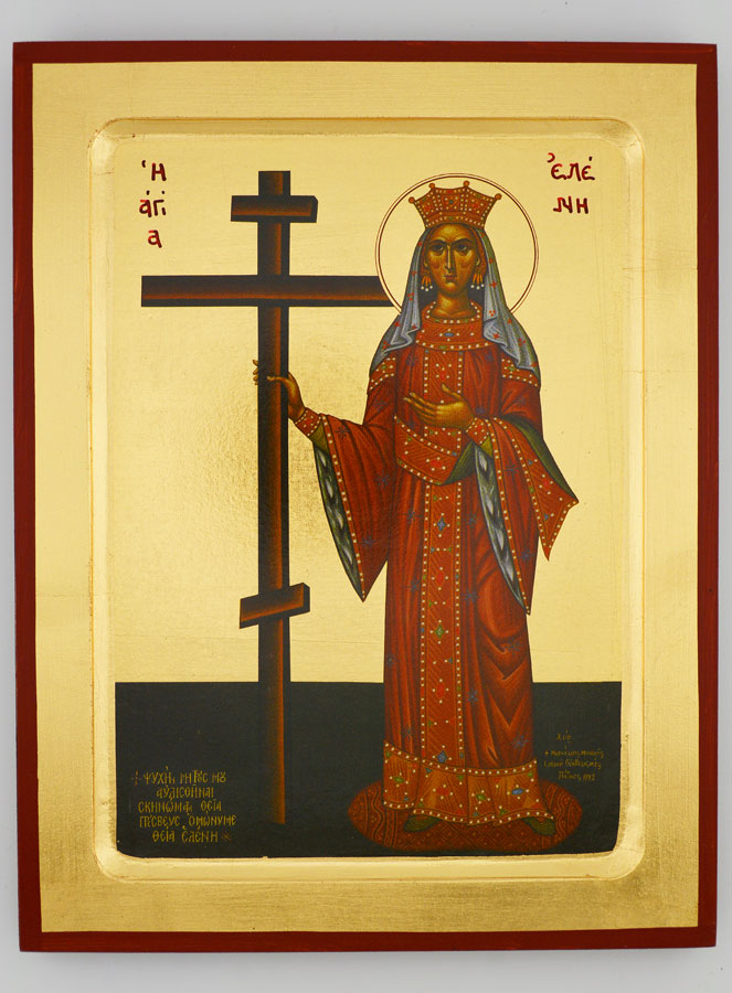 Icône Byzantine Sainte Hélène - 22 cm (pic 1)