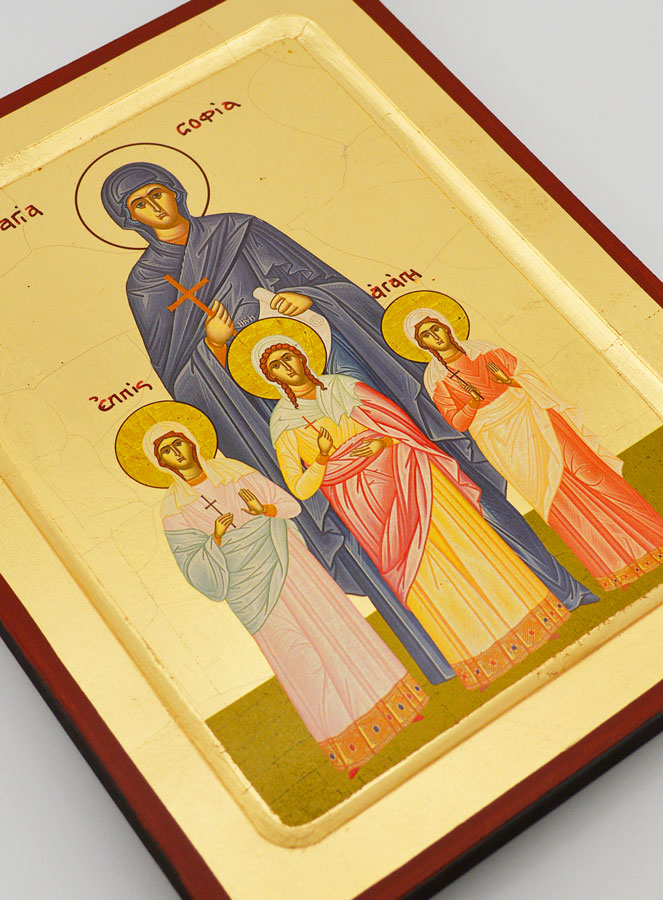 Icône Byzantine Sainte Sophie - 22 cm (pic 3)