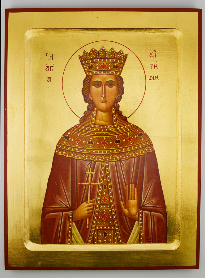 Icône Byzantine Sainte Irène de Thessalonique - 30 cm (pic 1)