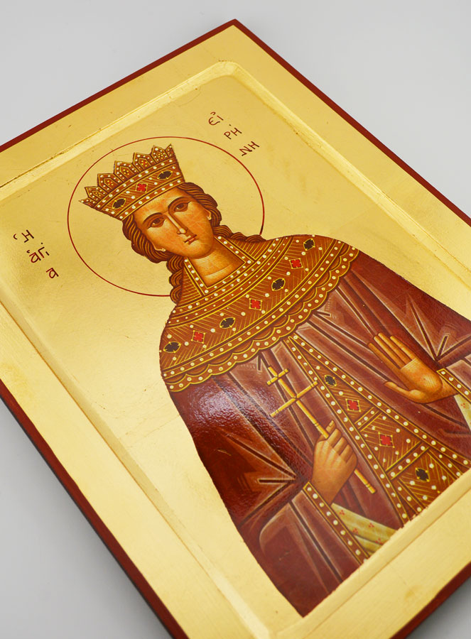 Icône Byzantine Sainte Irène de Thessalonique - 30 cm (pic 3)